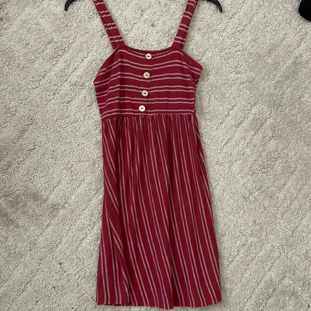 Caution to the Wind Red with White Stripes Sundress